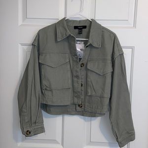 Green Cropped Jacket